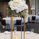 Large flower wedding table decor