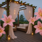 Pink lilies and romance