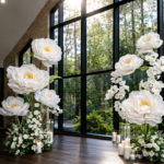 White wedding entrance