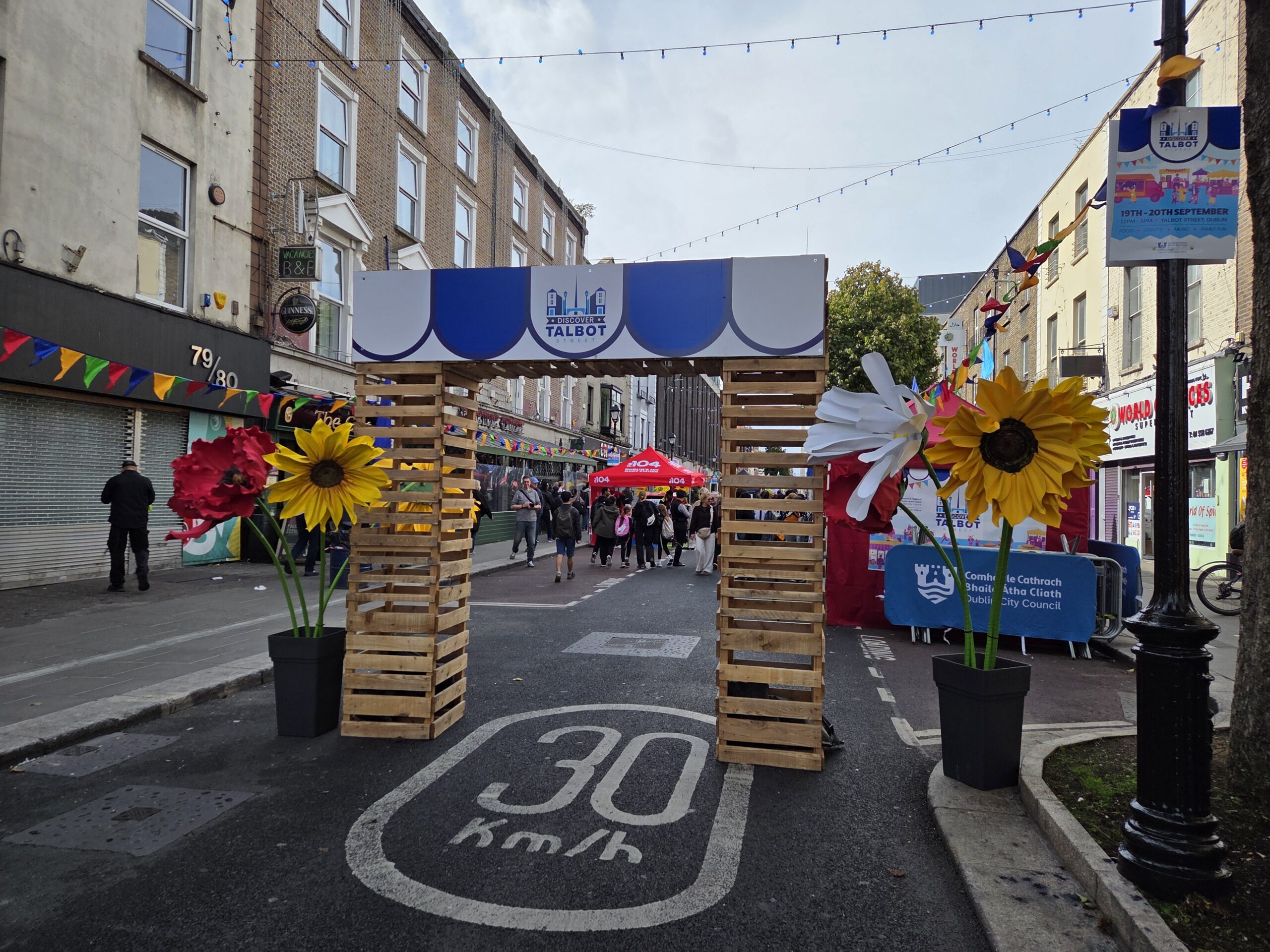 Giant Flowers Take Over Talbot Street for a Weekend of Colour, Music & Celebration